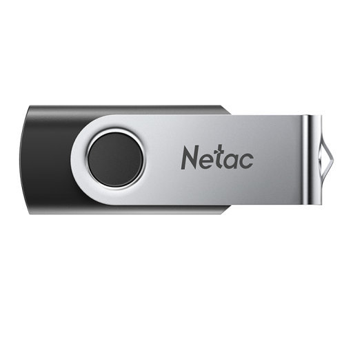 Флеш-накопитель USB Netac 128Гб U505, Чёрный/Серебро