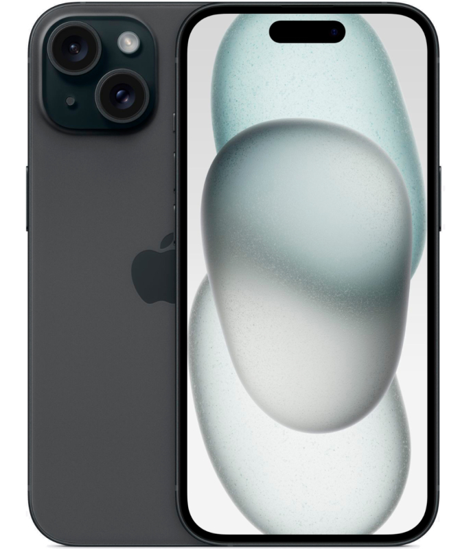 iPhone 15 128Гб (1 sim + eSIM / 76%) Черный - Б/У ★★★☆☆