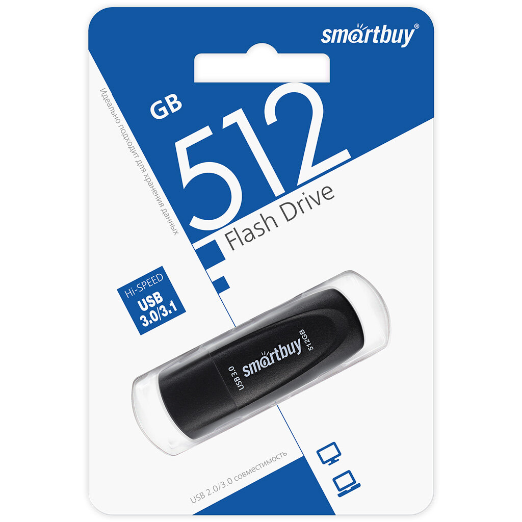 Флеш-накопитель USB 3.0 Smart Buy 512Гб, Twist  Dua (USB Type-C + USB Type-A)