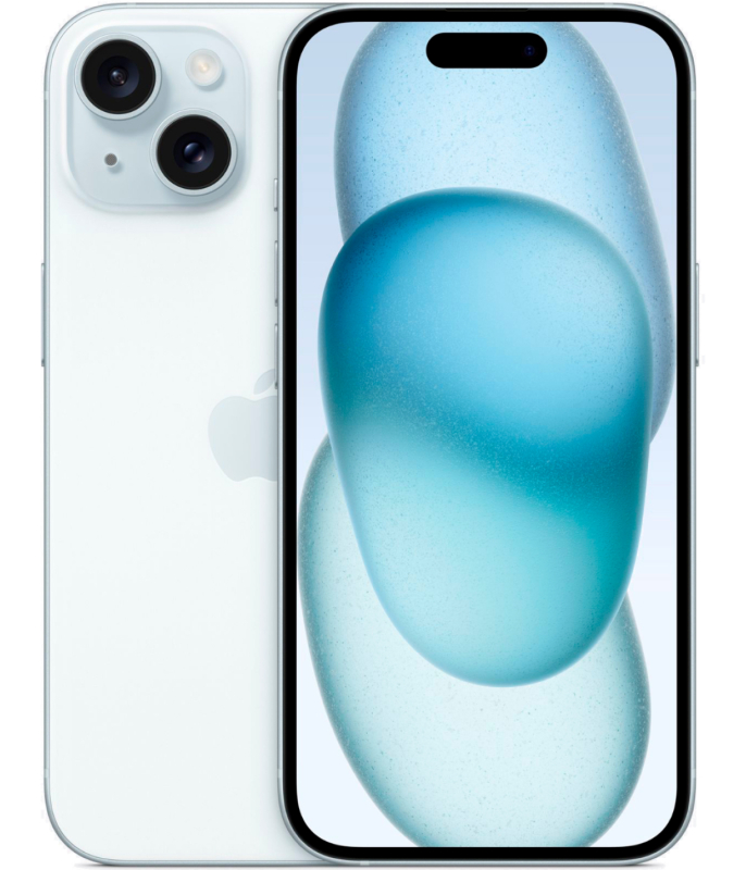 iPhone 15 128Гб (1 sim + eSIM / 76%) Голубой - Б/У ★★☆☆☆