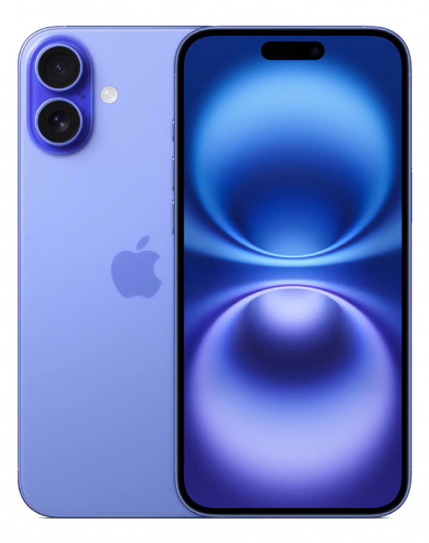 Смартфон Apple iPhone 16 512Гб (1 sim + eSIM) Ультрамарин
