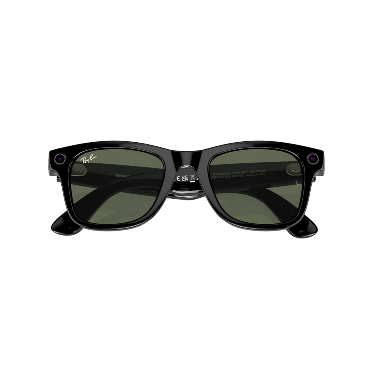 Умные очки RayBan Wayfarer RW4006 Shiny Black/Green (150 - 50 размер) в 